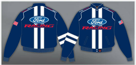 Manteau Ford racing bleu brod&eacute; course