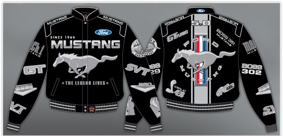 Manteau mustang brod&eacute; gt turbo boss 351 Boss302 Mach1 gtturbo ford 40e anniversaire 428 cobra